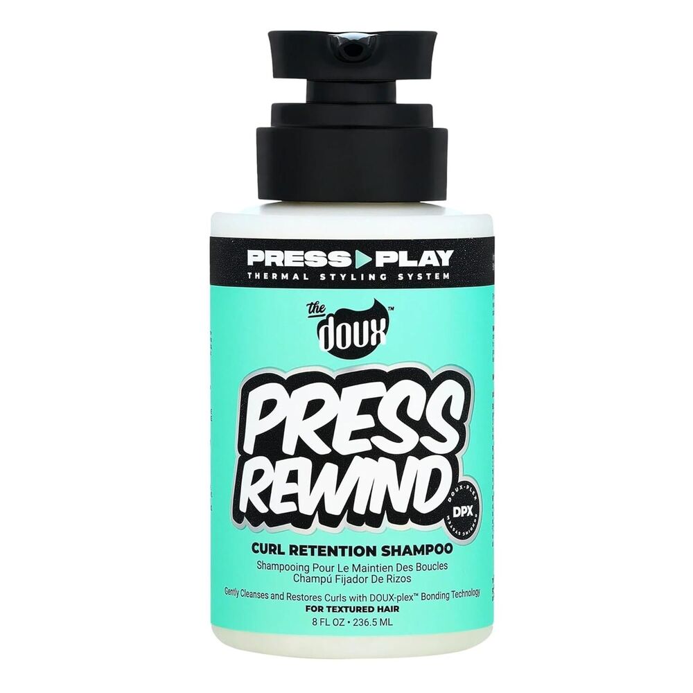 The Doux Press Rewind Curl Retention Shampoo – Strengthens & Protects Curls 8 oz